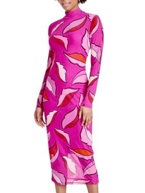 Sammy B Long Sleeve Mesh Bodycon Dress SZ M